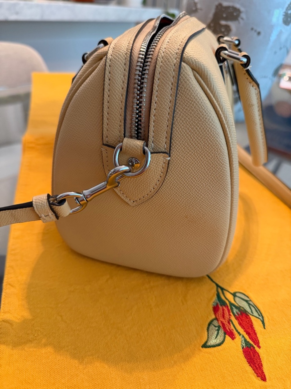 Coach Rowan Satchel Bag in Cream - Picture 3 of 7